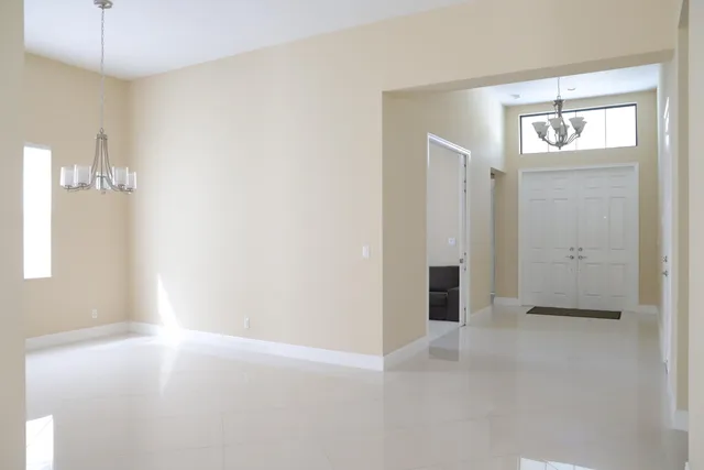 a large kitchen with cabinets