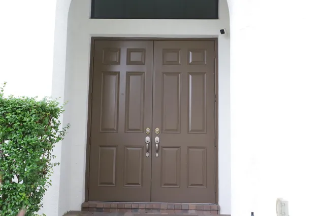 a view of front door