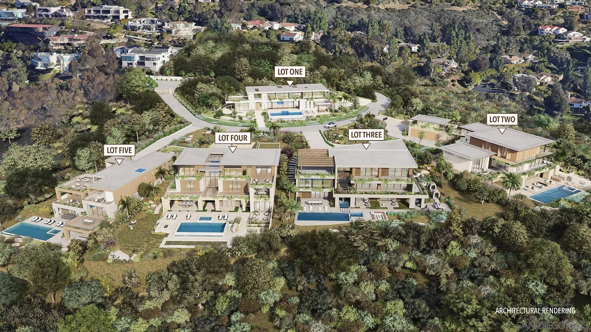 7128 Romero Loop, Unit 2 La Jolla, CA 92037 - Photo 14 of 16 an aerial view of a residential apartment building with a yard