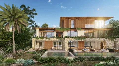 a house view with a outdoor space