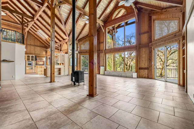 a view of a building with a snow on the road