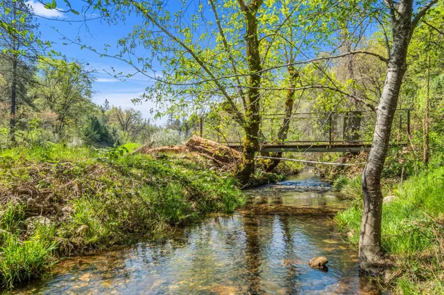 a view of a house with a large window