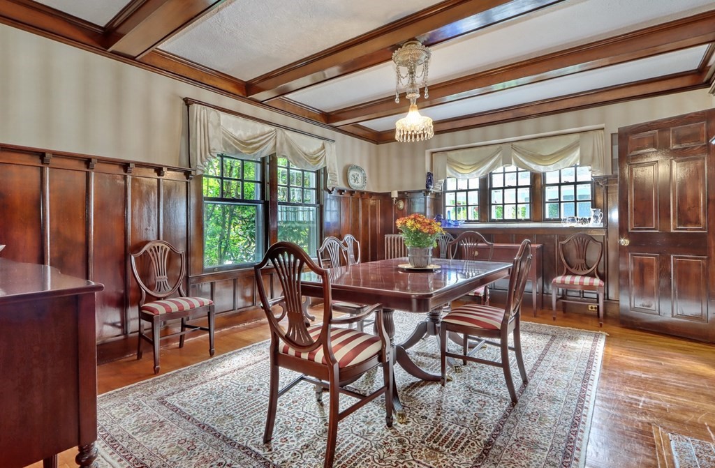 3 Sheffield Road Winchester, MA 01890 - Photo 12 of 42 a view of a dining room with furniture window and wooden floor