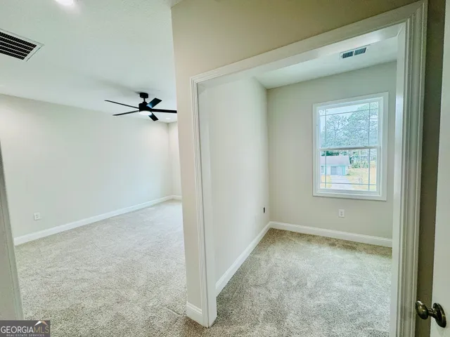 an empty room with a window