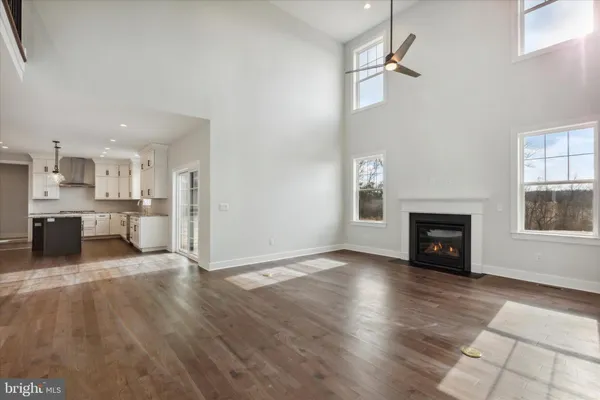 a view of entryway with wooden floor