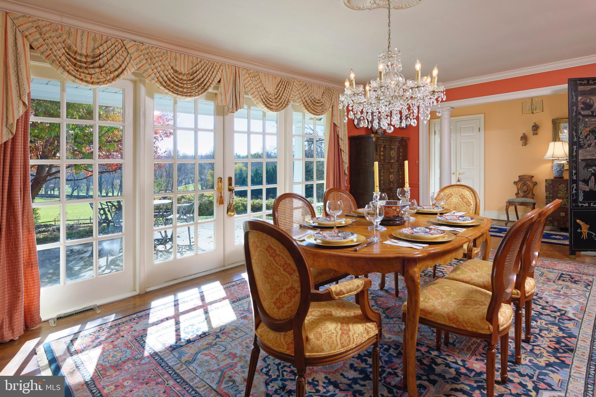 23459 Sally Mill Road Middleburg, VA 20117 - Photo 8 of 61 Wall of windows in formal dining room