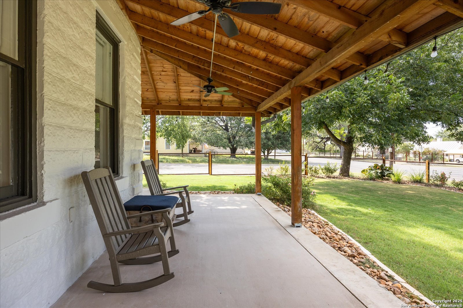 504 6th Street Comfort, TX 78013 - Photo 32 of 48 a patio with yard table and chairs