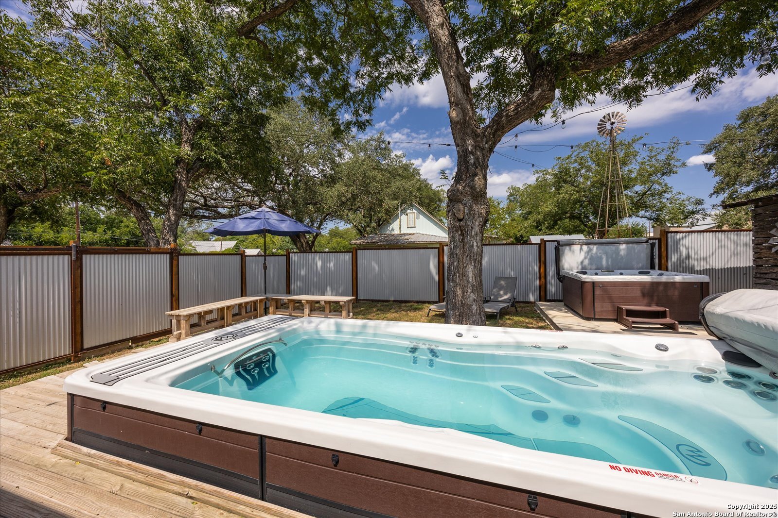 504 6th Street Comfort, TX 78013 - Photo 39 of 48 a view of backyard with deck and seating space