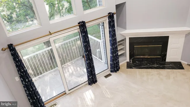 a view of an entryway with a door