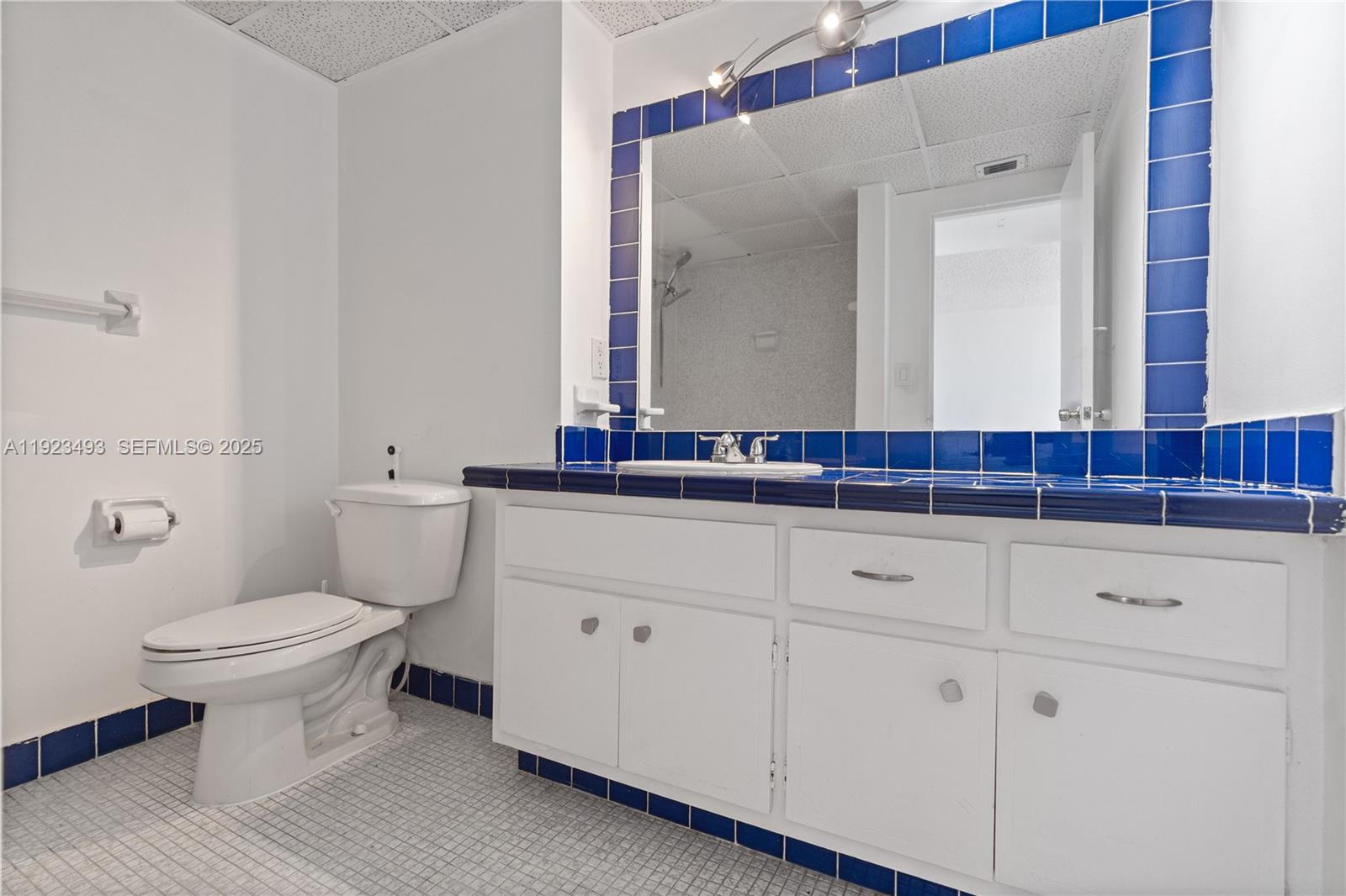 800 West Avenue, Unit 722 Miami Beach, FL 33139 - Photo 15 of 33 a bathroom with a toilet a sink and mirror