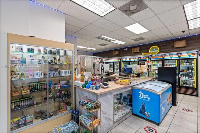 a view of a storage and utility room