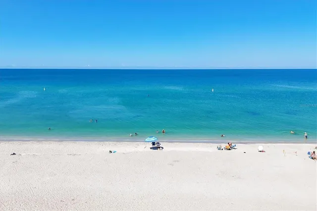 a view of an ocean and beach