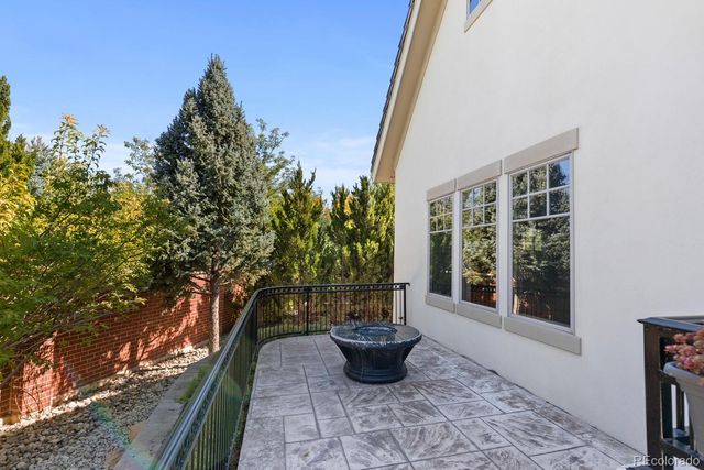 a view of a two chair in the patio
