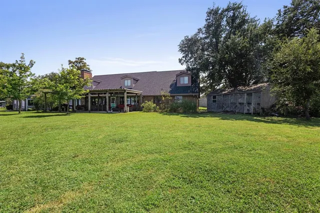 a house view with a garden space