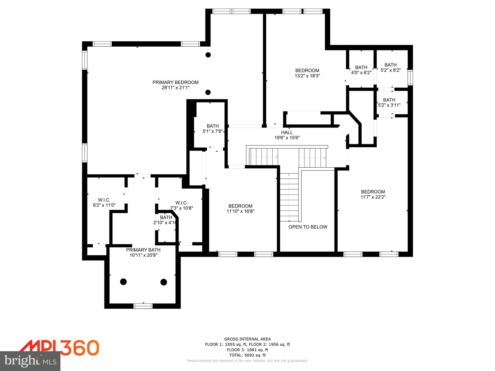 1612 Durham Way Hanover, MD 21076 - Photo 60 of 61 Upper level floor plan