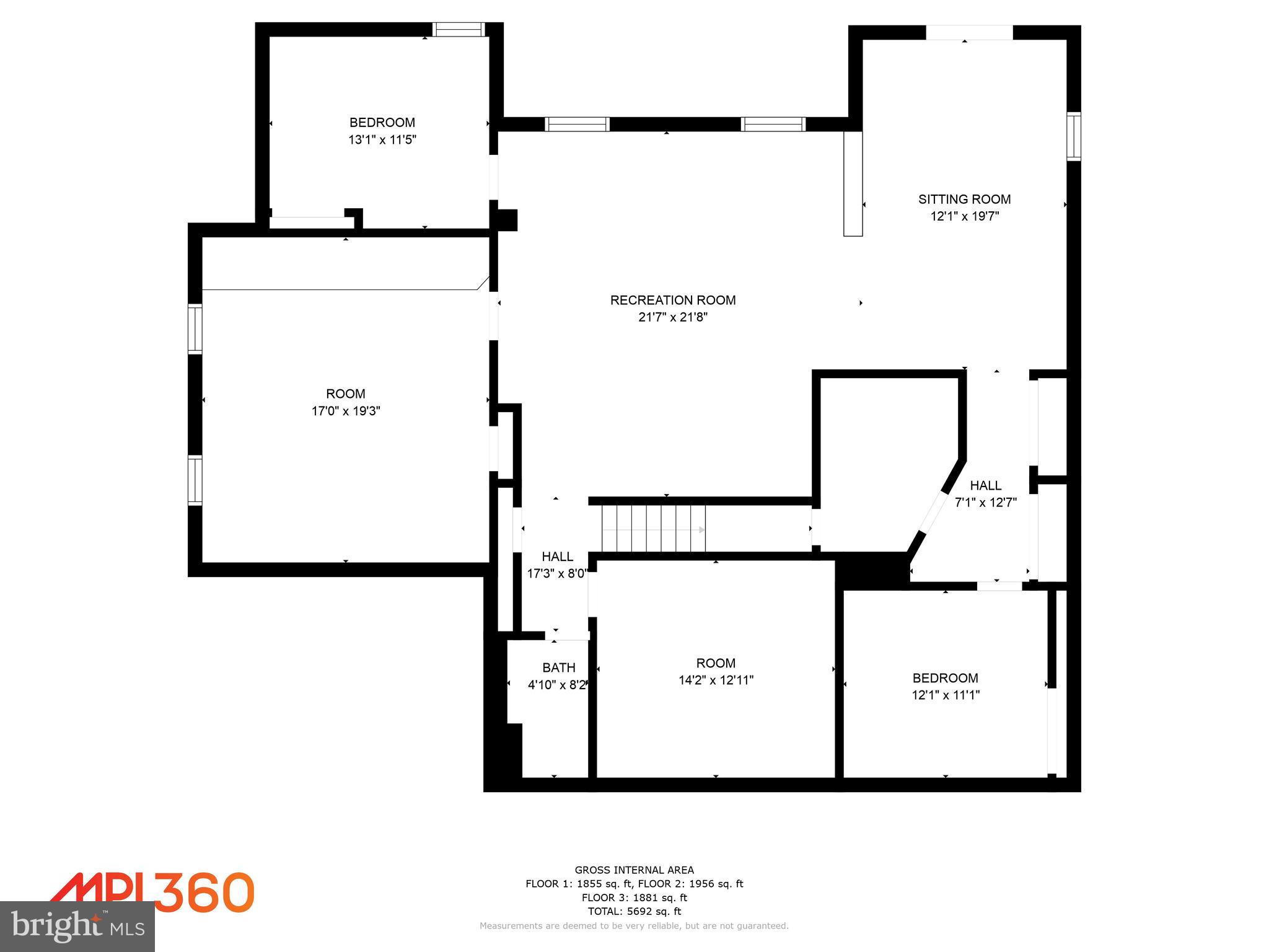 1612 Durham Way Hanover, MD 21076 - Photo 61 of 61 Lower level floor plan