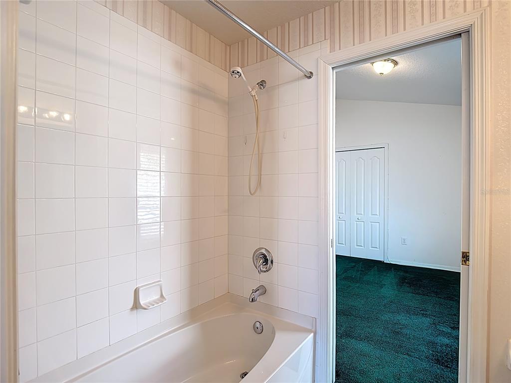 4824 Woodmere Road Land O Lakes, FL 34639 - Photo 27 of 50 a bathroom with a tub shower vanity and a sink