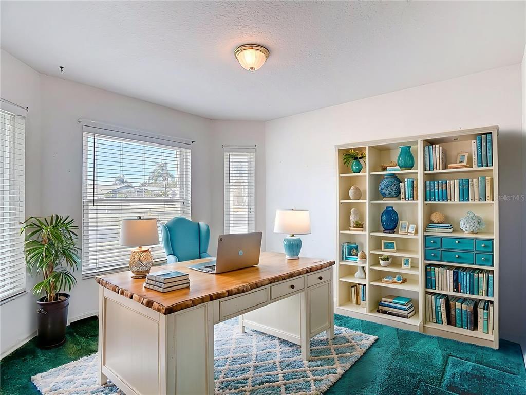 4824 Woodmere Road Land O Lakes, FL 34639 - Photo 3 of 50 a living room with furniture and a book shelf