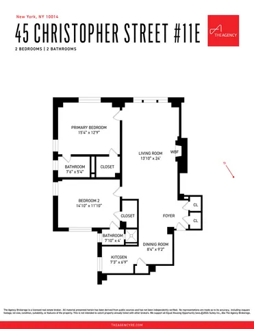 $14,000 | 45 Christopher Street, Unit 11E | West Village