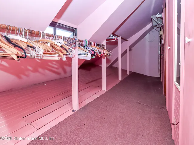 a view of a room with stairs