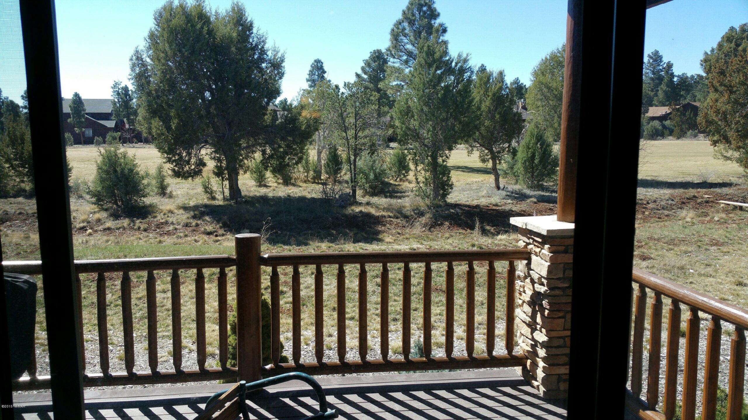 2831 West Villa Loop, Unit 102 Show Low, AZ 85901 - Photo 4 of 6 a view of a wooden street from a balcony
