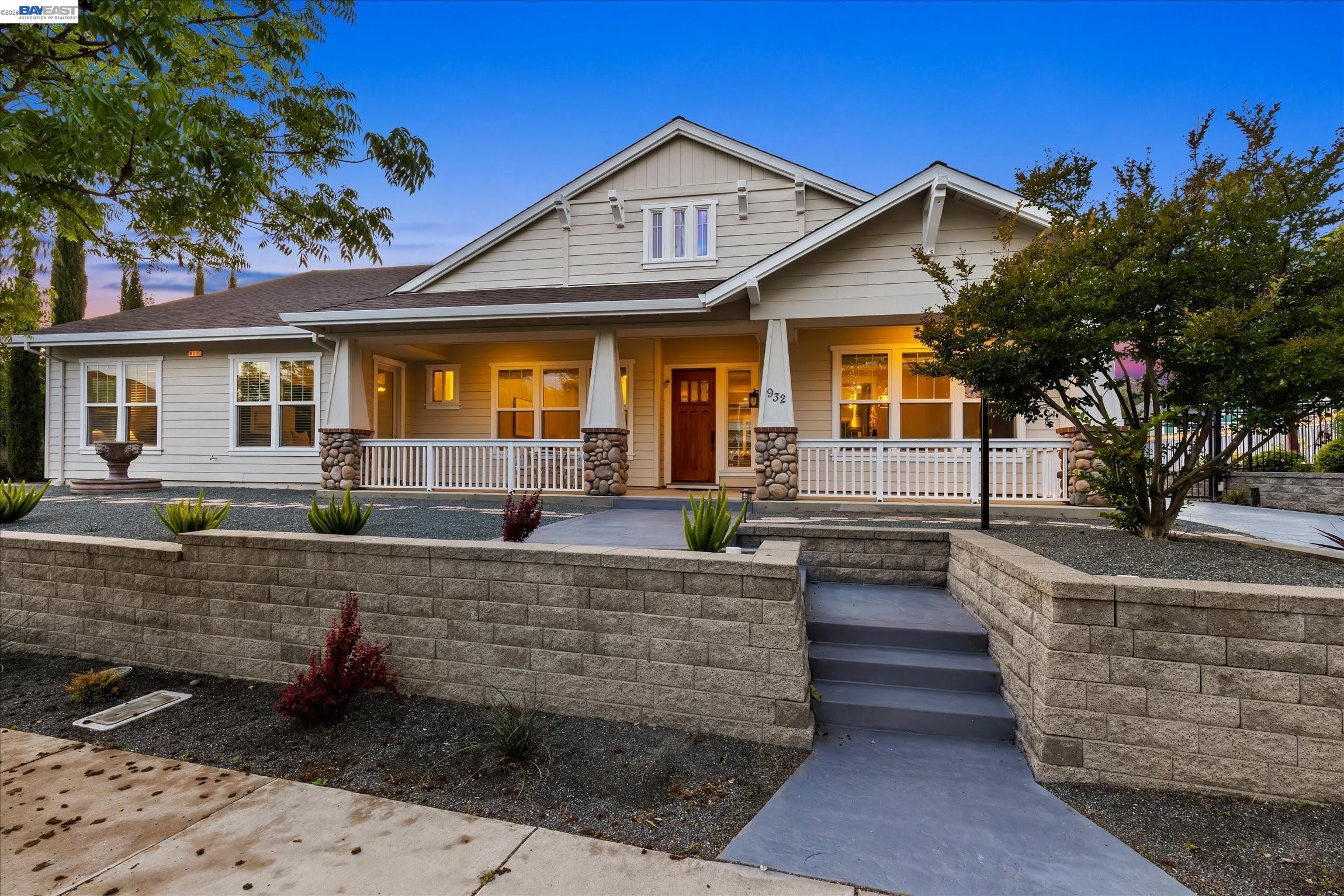 a front view of a house with entertaining space