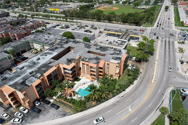 an aerial view of multiple house