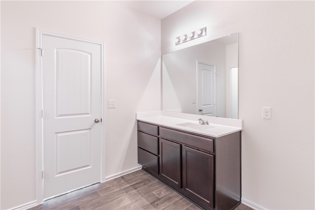 15204 Kent Justin Austin, TX 78725 - Photo 15 of 22 a bathroom with a sink and a mirror