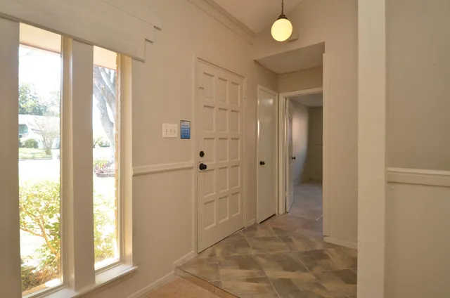 a view of a bathroom from a bathroom
