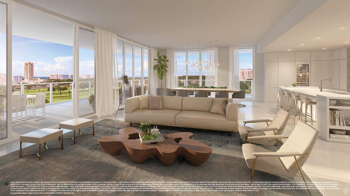 200 Southeast Mizner Boulevard, Unit 505 Boca Raton, FL 33432 - Photo 8 of 14 Alina_Great Room_With Disclaimer