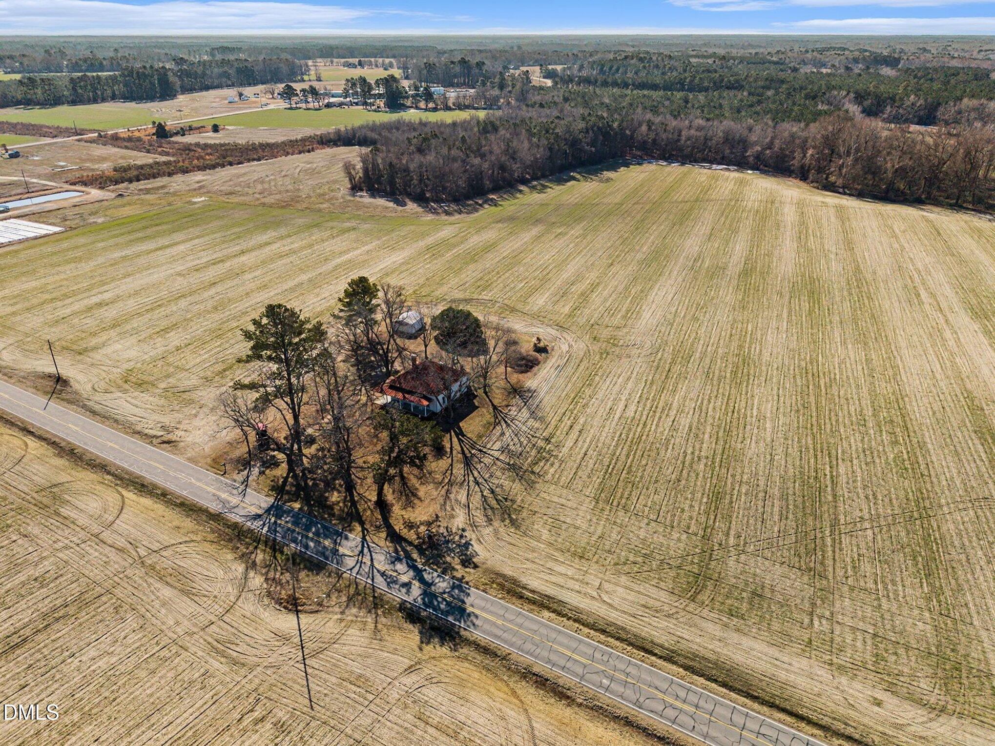 3038 Brogden Road Smithfield, NC 27577 - Photo 18 of 40 3038 Brogden Rd Side Aerial Farmhouse