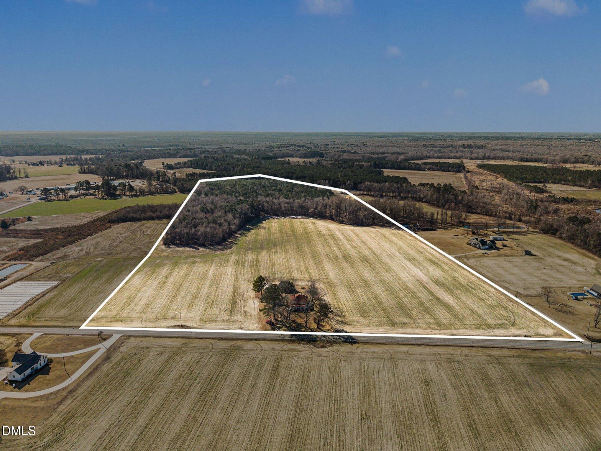 3038 Brogden Road Smithfield, NC 27577 - Photo 32 of 40 3038 Brogden Rd Aerial Plot Line 2