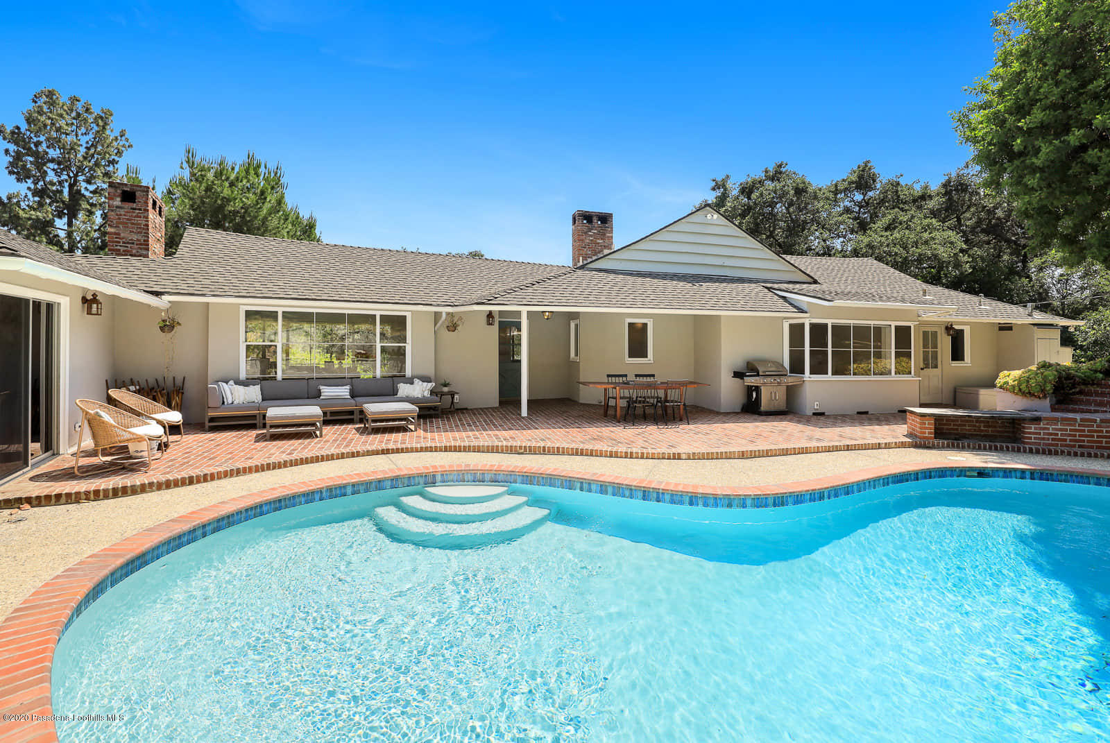 1955 Windover Road Pasadena, CA 91107 - Photo 43 of 71 a view of a house with swimming pool and porch