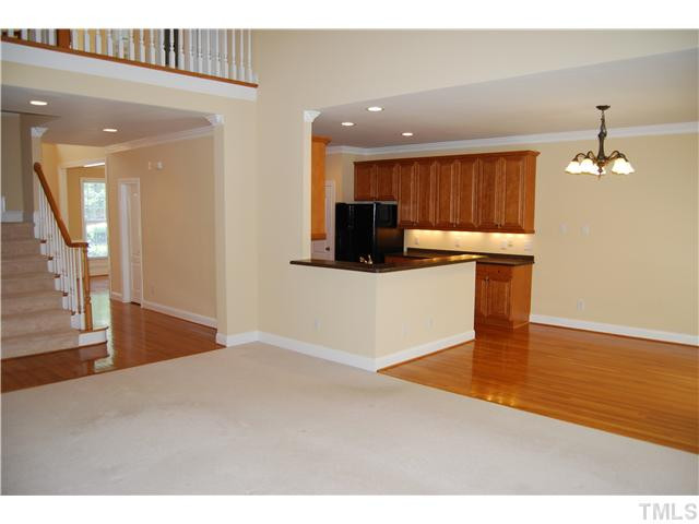 107 Nouveau Avenue Raleigh, NC 27615 - Photo 25 of 25 Awesome open floorplan from the kitchen to the breakfast room and family room! The interior of the home has fresh paint throughout!