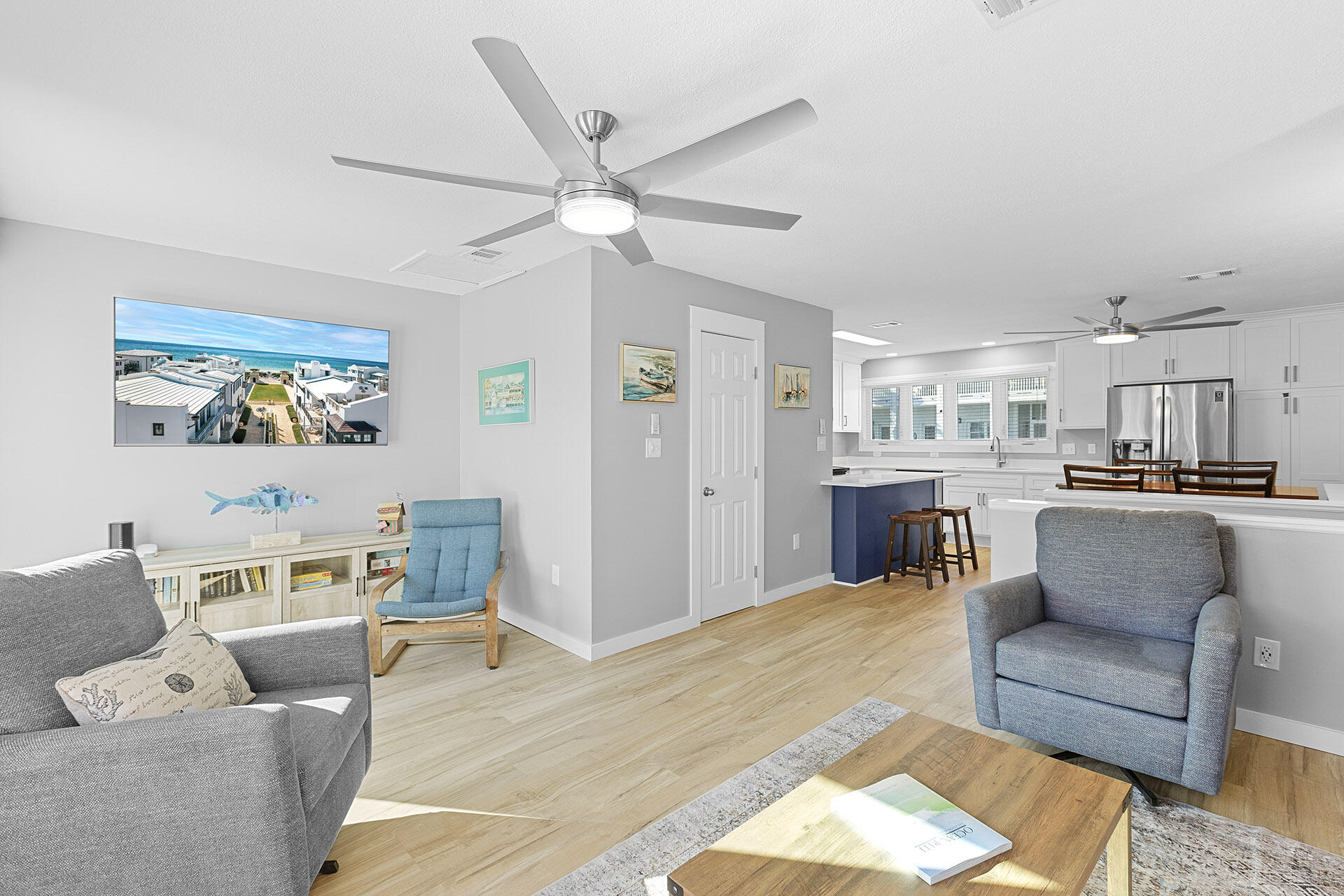 126 Hotz Avenue, Unit 5 Santa Rosa Beach, FL 32459 - Photo 4 of 13 a living room with furniture and a view of kitchen