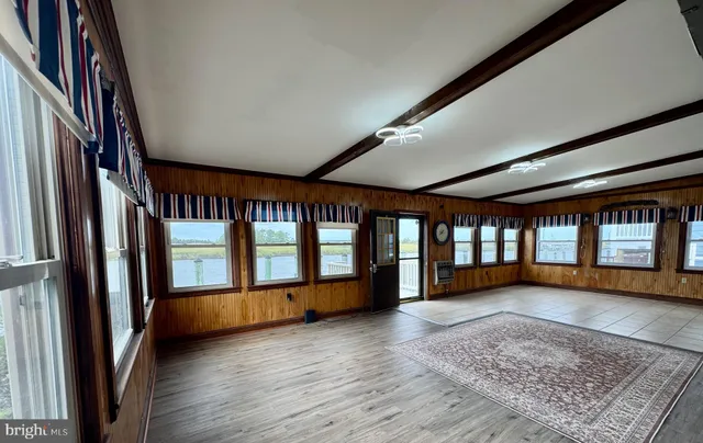 a view of a fireplace in a room