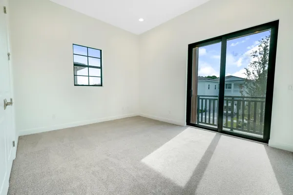 a view of balcony with hardwood floor
