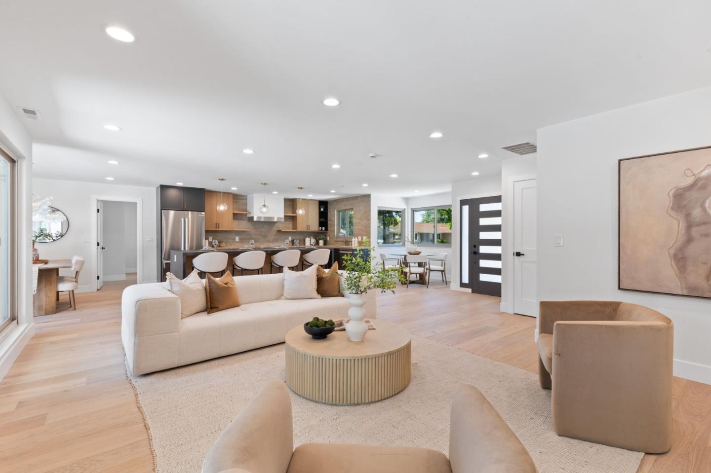 1961 Fordham Way Mountain View, CA 94040 - Photo 7 of 29 a living room with furniture and a view of kitchen