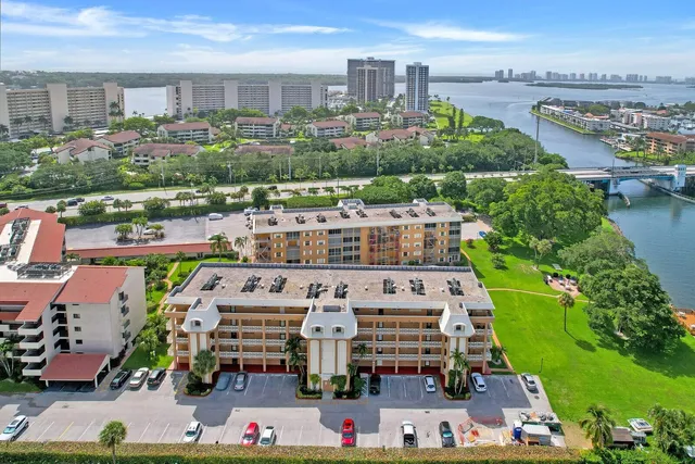 a view of a golf course with a lake
