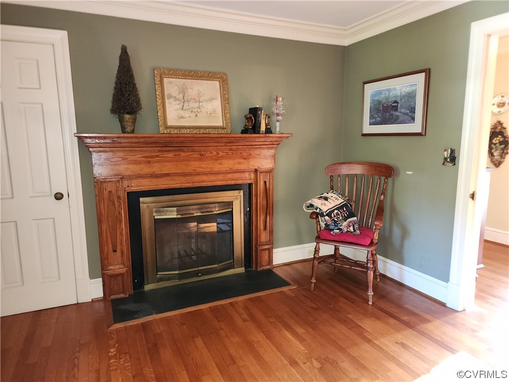 185 Washington Street Boydton, VA 23917 - Photo 21 of 45 a living room with furniture and a fireplace