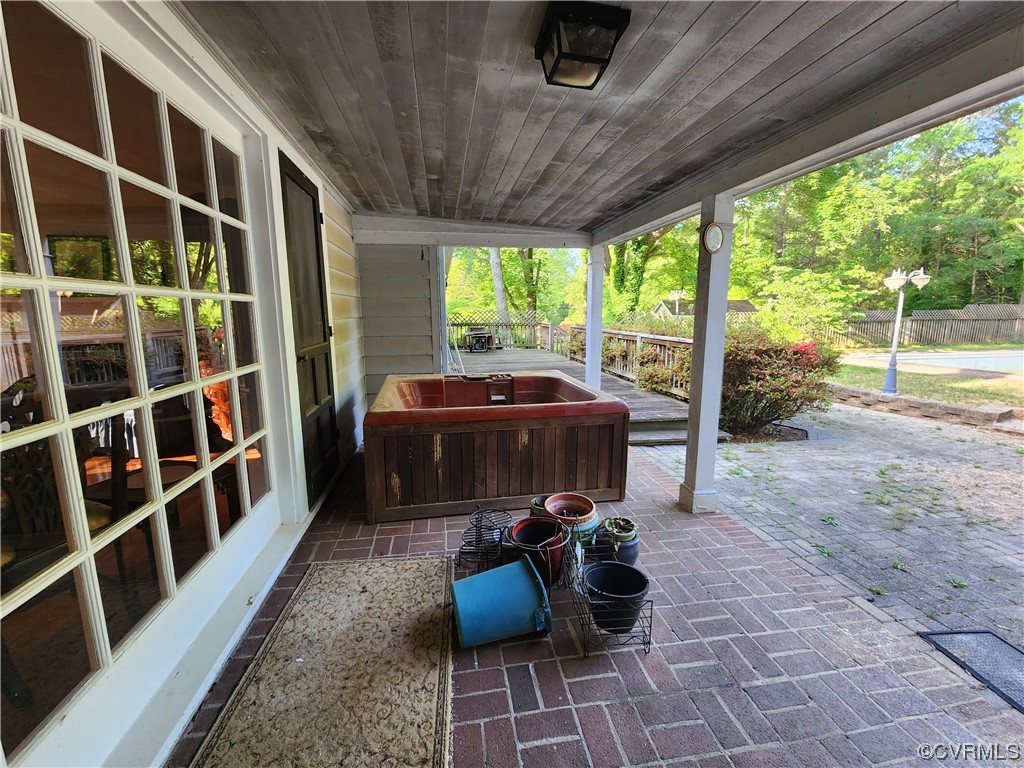 185 Washington Street Boydton, VA 23917 - Photo 41 of 45 a view of a porch with furniture and a backyard