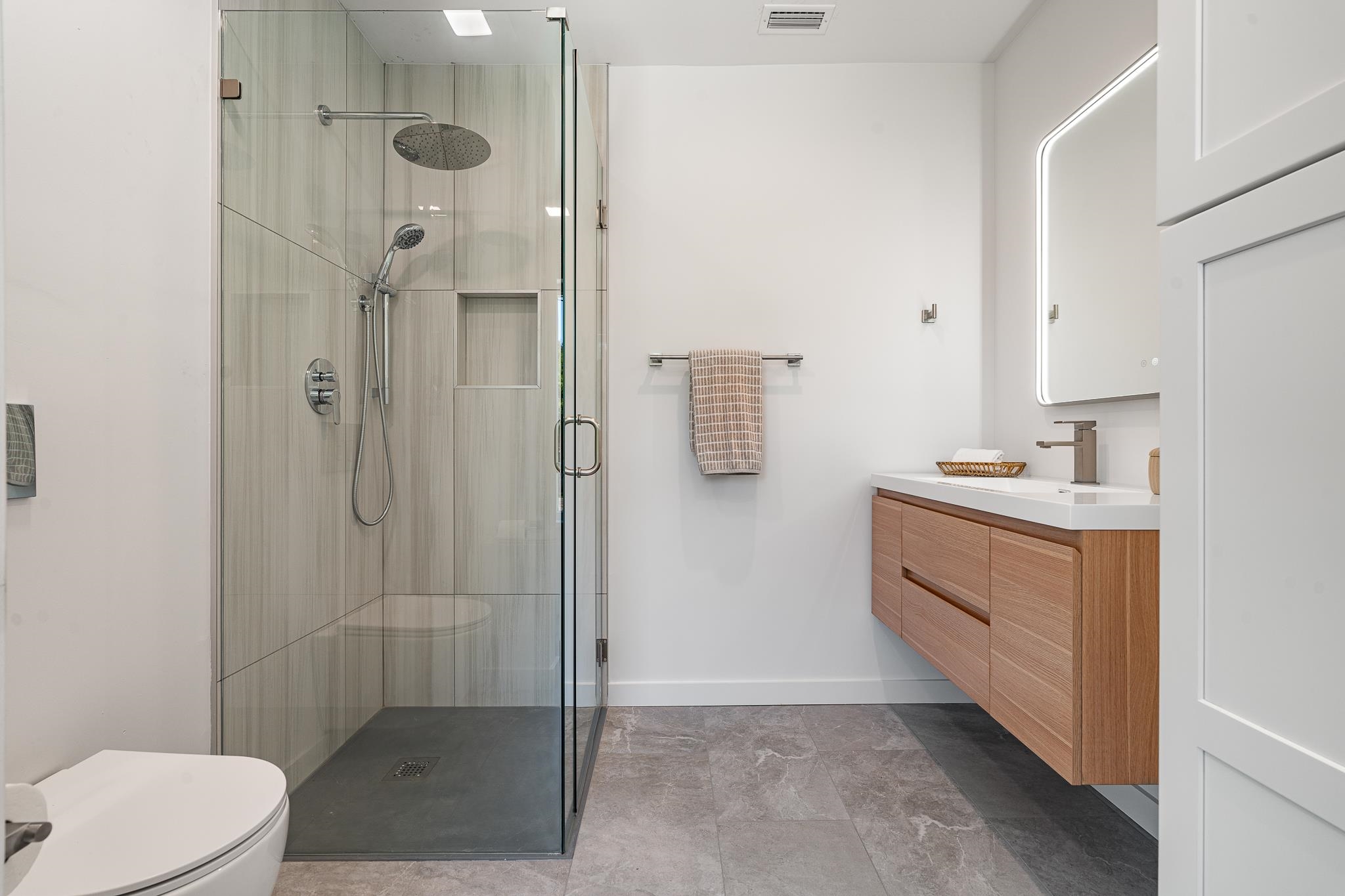 327 Minorca Avenue St. Augustine, FL 32080 - Photo 65 of 74 a bathroom with a sink a toilet and shower