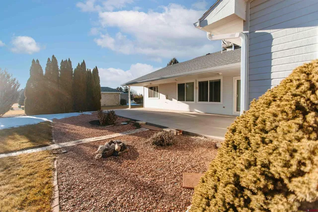 a backyard of a house