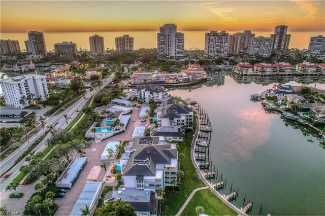 a view of a city with tall buildings