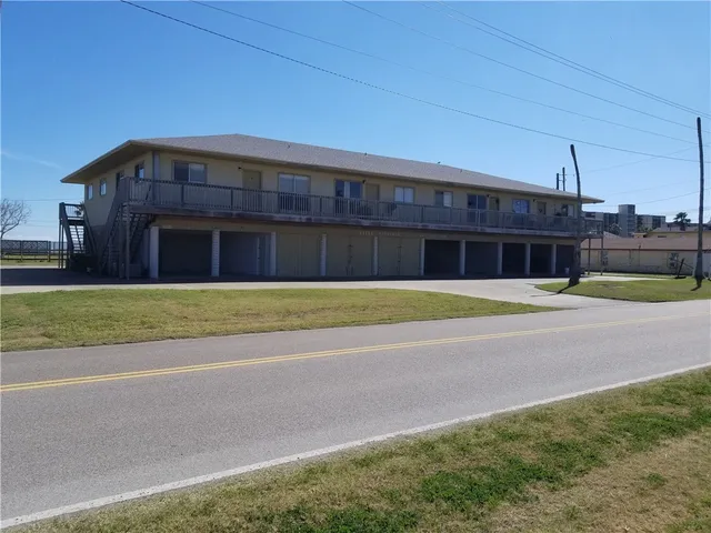 a view of swimming pool in front of building