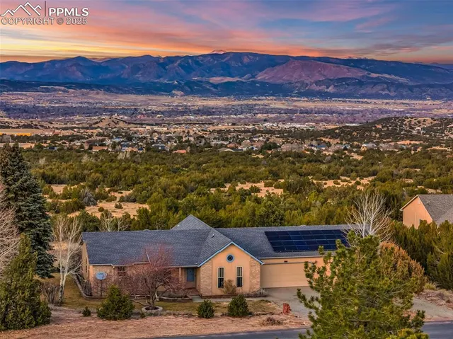 a view of city and mountain
