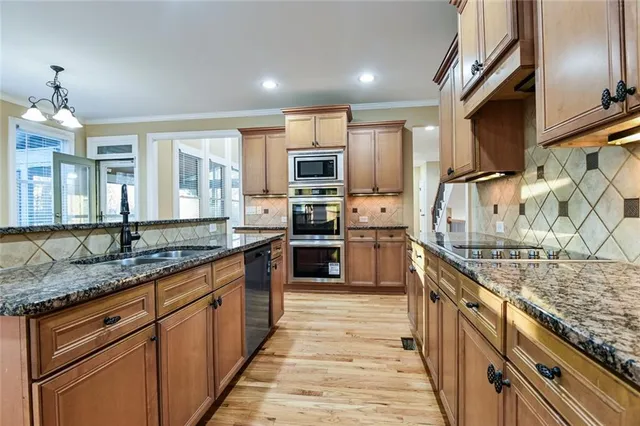 a view of a house with a large window