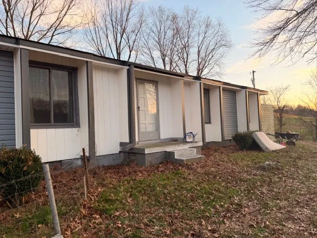 a backyard of a house