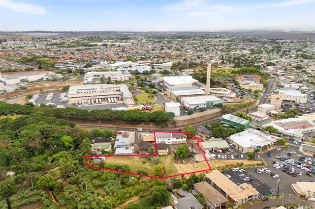 an aerial view of a city