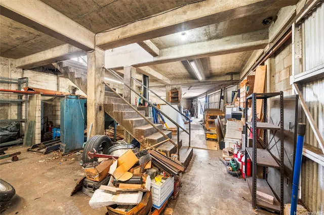 a view of storage and utility room
